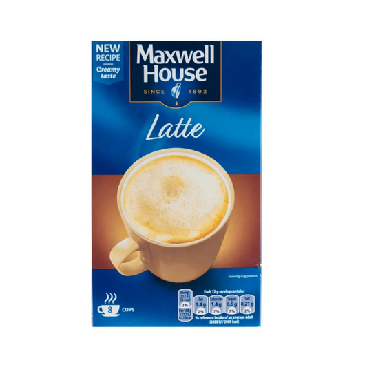 Maxwell House Latte Sachets 8 pack 100g