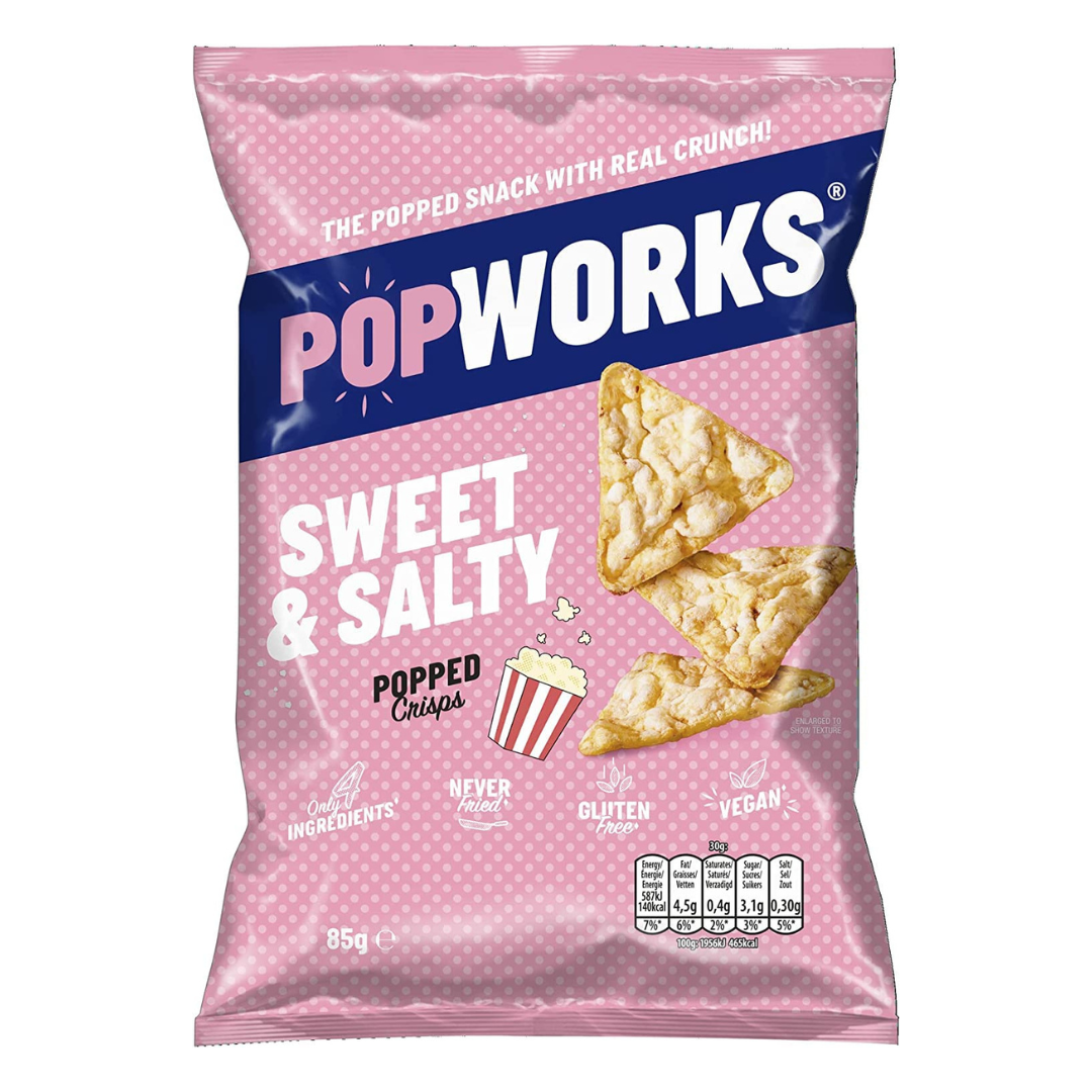 BestBefore-3-May-2025] Popworks Sweet & Salty Popped Crisps 85g Popworks ป๊อปคริสสวีทแอนด์เค็ม 85ก