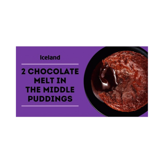 [Best Before 24-may-2025] Iceland Melt in the Middle Chocolate Puddings 2 Packs 140g