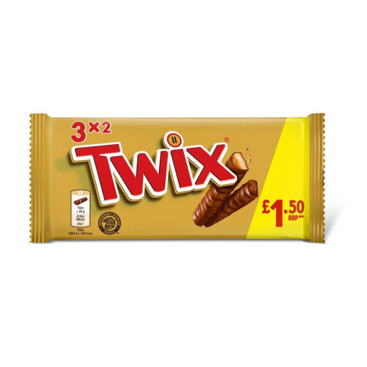 Twix Caramel & Milk Chocolate Biscuit Bars 3 Packs 120g