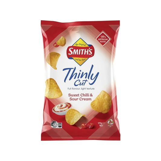 [Best Before 18-Oct-2026]Smith's Thinly Cut Sweet Chilli & Sour Cream Flavor Chips 175g