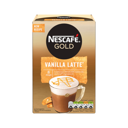 Nescafe Gold Vanilla Latte Instant Coffee 8 x 18.5g Sachets