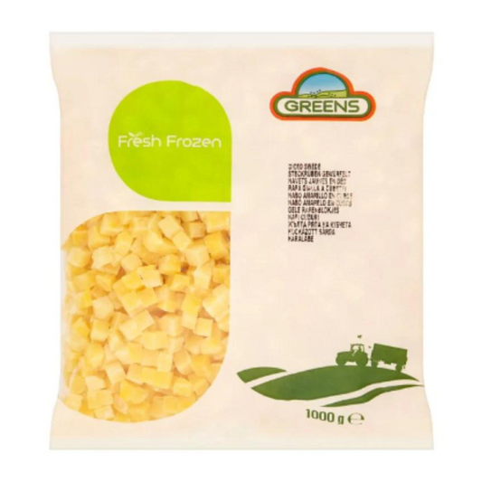 Greens Diced Swede 1kg ผักใบเขียวหั่นเต๋า 1 กิโลกรัม