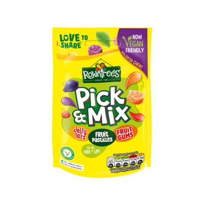 Rowntree's Pick & Mix Gummies Bag 120g ราน์ทรี พิค & แมช เยลลี่ผลไม้เคลือบน้ำตาล120g