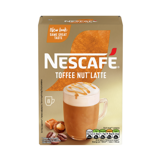 Nescafe Gold Toffee Nut Latte 8 x 18.6g