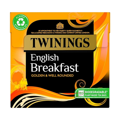 Twinings English Breakfast 80 Tea Bags 200g ทไวนิงส์ อิงลิช เบรคฟาสท์ 80 ถุงชา 200 กรัม