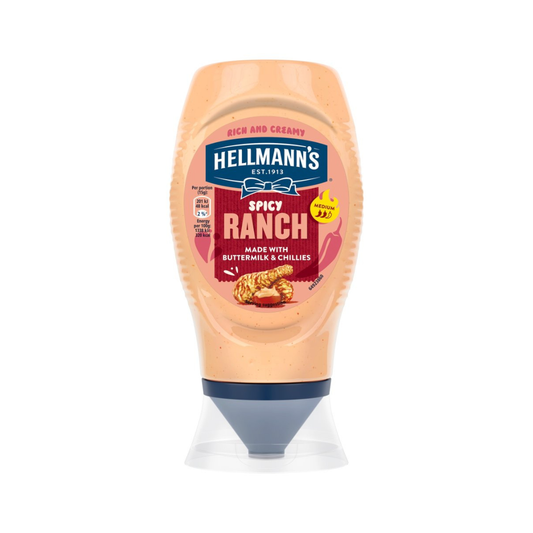 Hellmanns Squeezy Spicy Ranch Mayonnaise 245ml