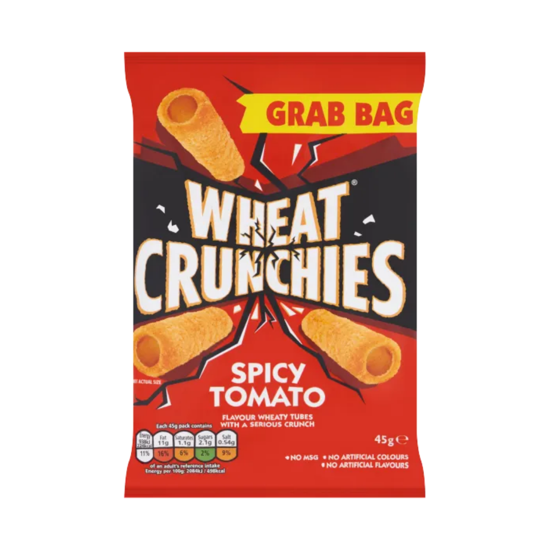 Wheat Crunchies Spicy Tomato Grab Bag Crisps 45g