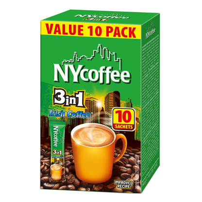 NY 3 in 1 Irish Coffee Sachets Value 10 pack