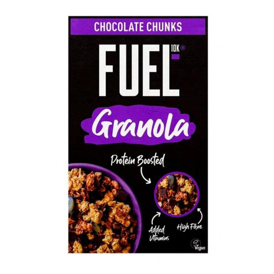 FUEL Protein Boosted Chocolate Chunks Granola 400g ฟิวล์ โปรตีนเสริมช็อคโกแลตชิ้นกราโนล่า 400 กรัม