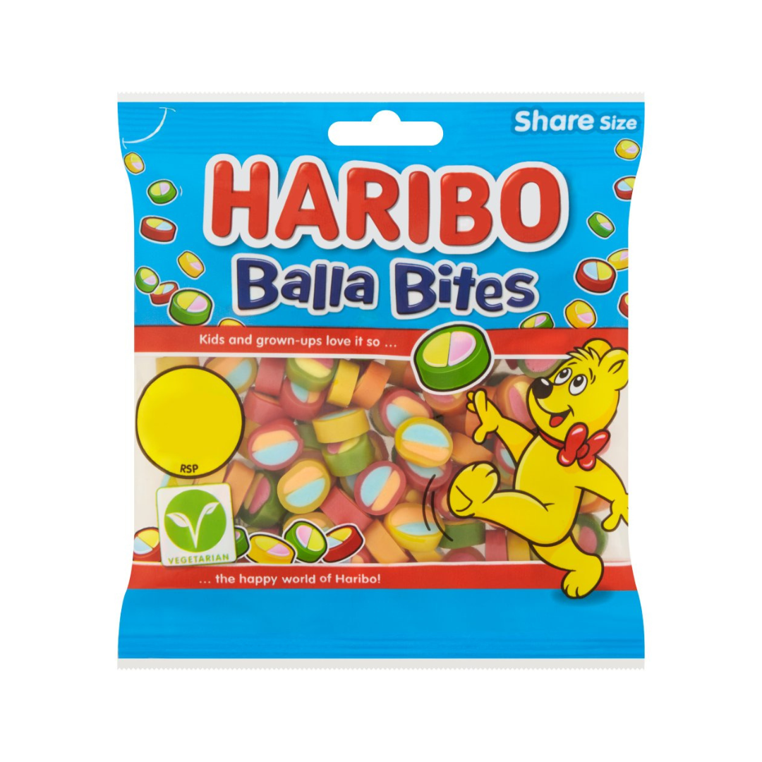 Haribo Balla Bites Chewy Sweets Sharing Bag 140g