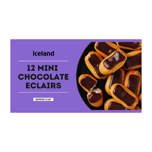 Iceland Mini Chocolate Eclairs 12 Pack 140g