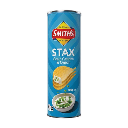Smiths Stax Sour Cream & Onion Flavour Chips 105g