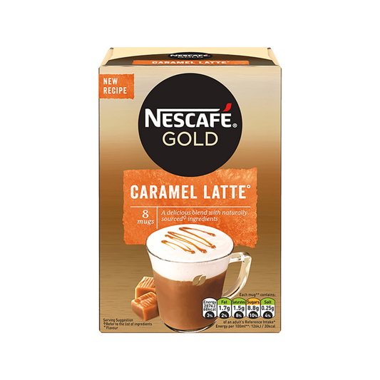 Nescafe Gold Caramel Latte Instant Coffee 8 x 17g