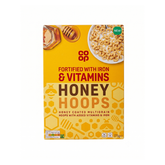 CO OP Honey Hoops 375g