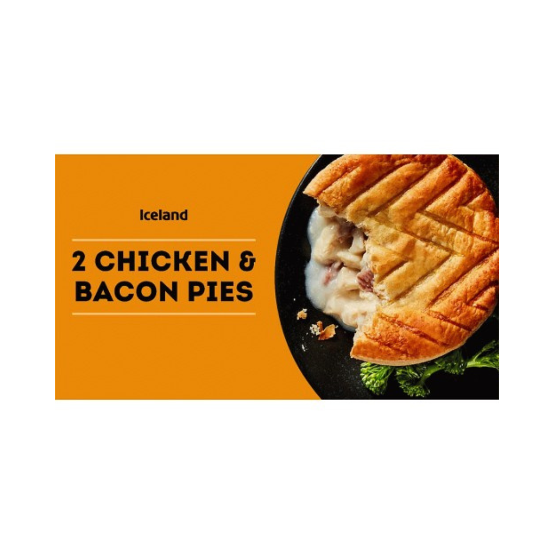 Iceland Chicken & Bacon Pies 2 Packs 284g