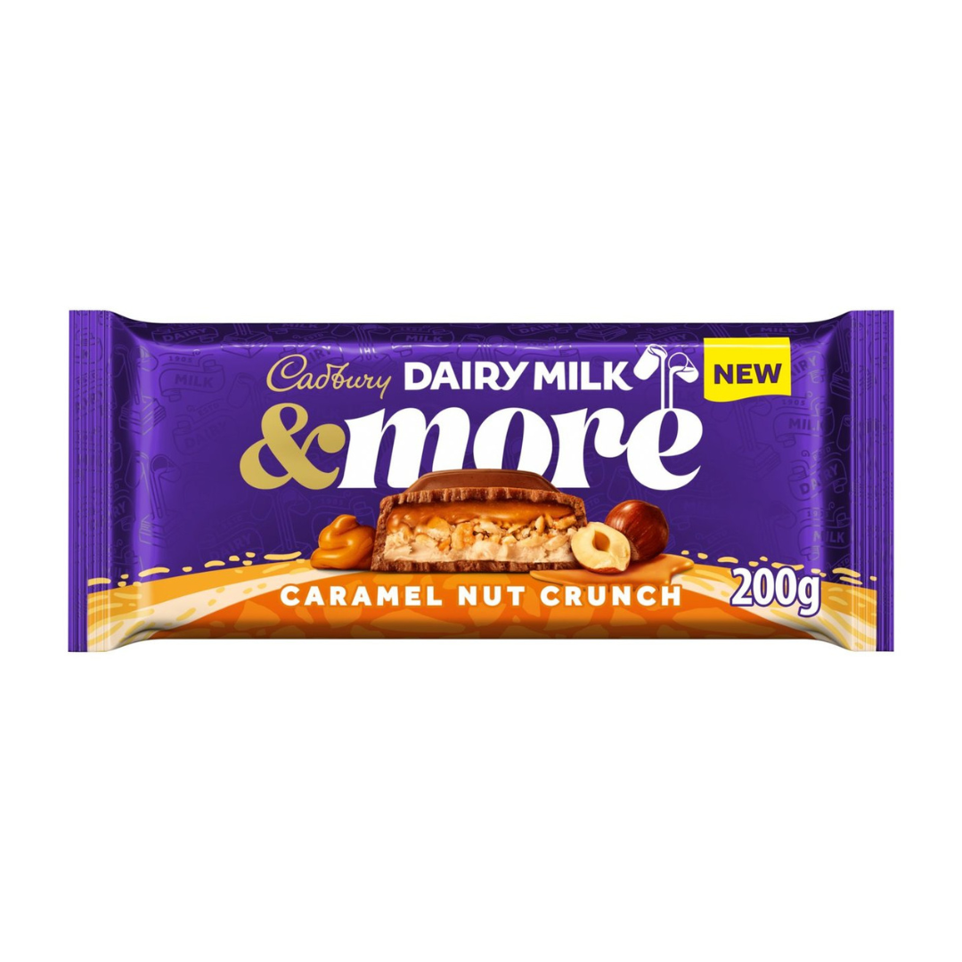 Cadbury Dairy Milk & More Caramel Nut Crunch 200g