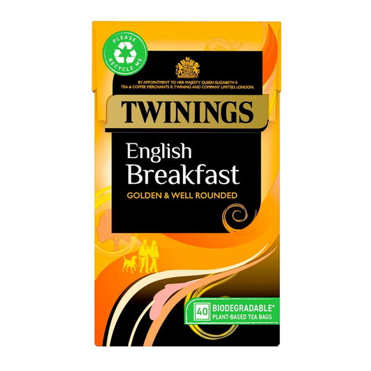 Twinings English Breakfast 40 Tea Bags 100g ทวินนิงส์ ชาอิงลิช เบรคฟาสต์ 40 ซอง 100 กรัม