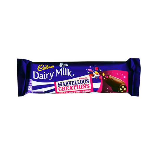 (Best before 17Jun2026) Cadbury Dairy Milk Chocolate Marvellous Creations Jelly Popping Candy Bar 47g