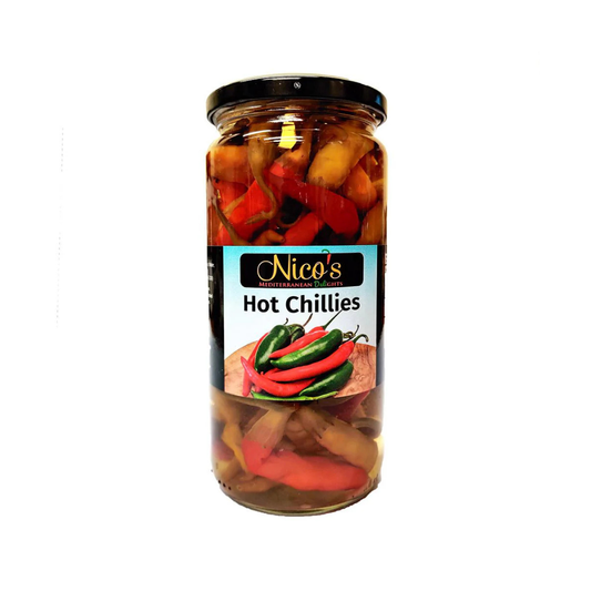 Nicos Hot Chillies Mediterranean Delight Jar 470g