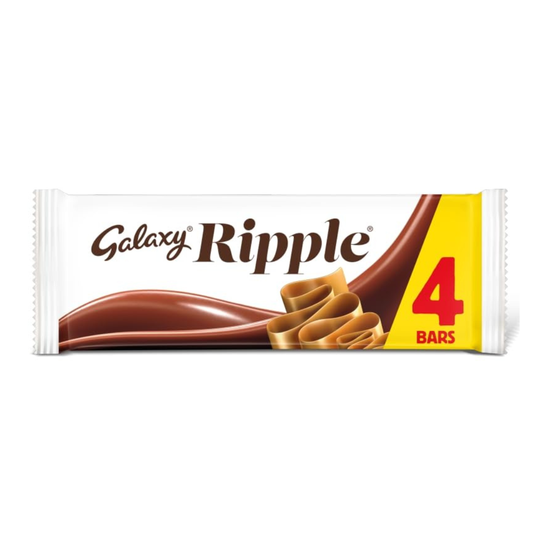 Galaxy Ripple Chocolate Bars Multipack [4 X 30g] 120g กาแล็กซี่ ริปเปิล ช็อกโกแลตแท่ง แบบมัลติแพ็ค [4 X 30 กรัม] 120 กรัม