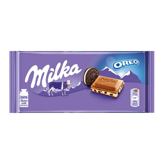 Milka Alpine Oreo Milk Chocolate Bar 100g