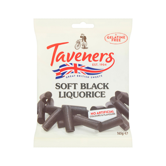 Taveners Soft Black Liquorice Sweets 165g