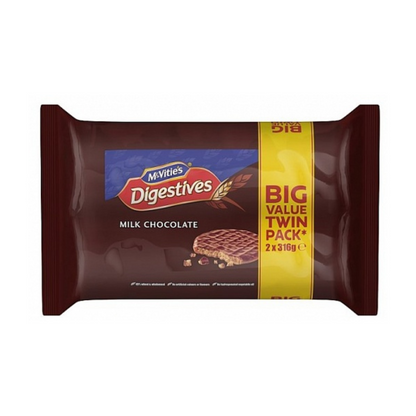 [BestBefore-06Dec2025] McVitie's Milk Chocolate Digestives Twin Pack 2 x 316g