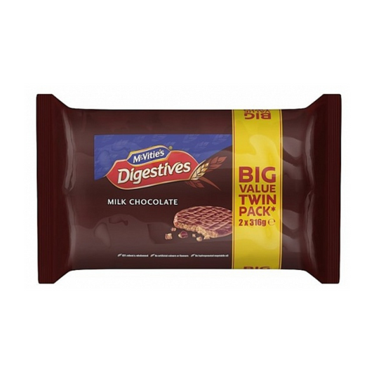 McVitie's Milk Chocolate Digestives Twin Pack 2 x 316g