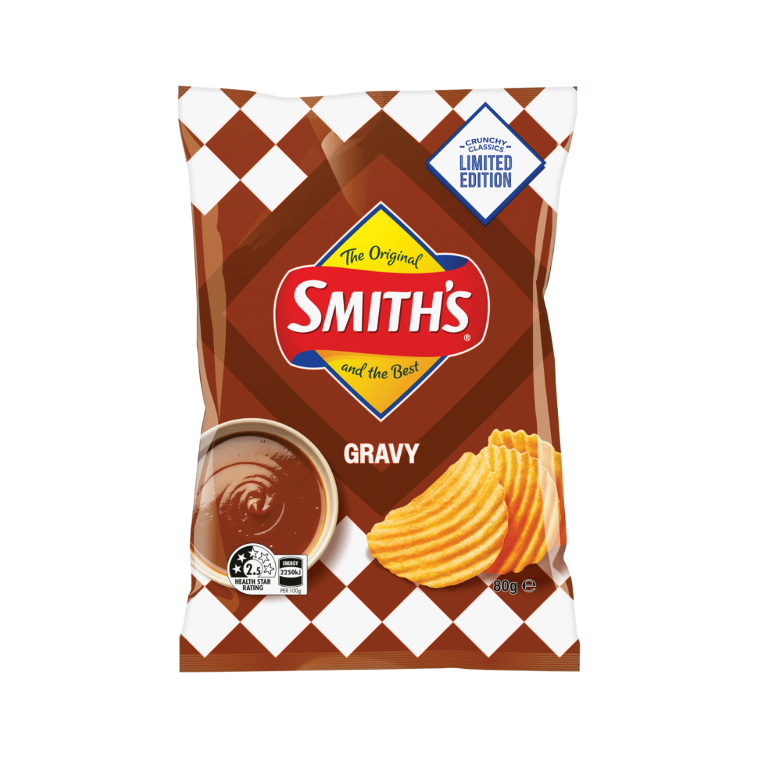 [Best before 4-Oct-2026]Smith's Crinkle Cut Gravy Flavor Chips 80g
