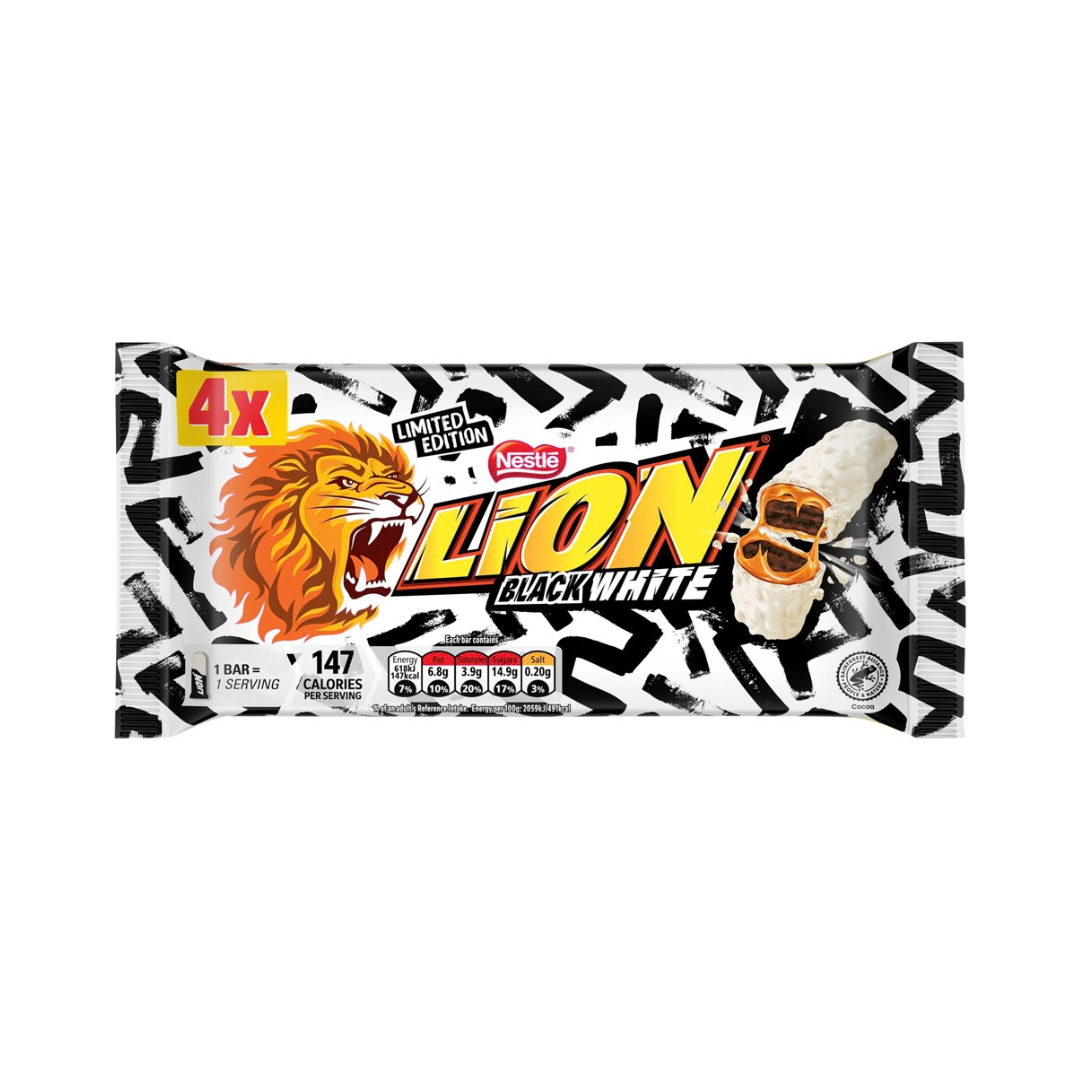 Nestle Lion Bar Black & White Chocolate 4 Bars