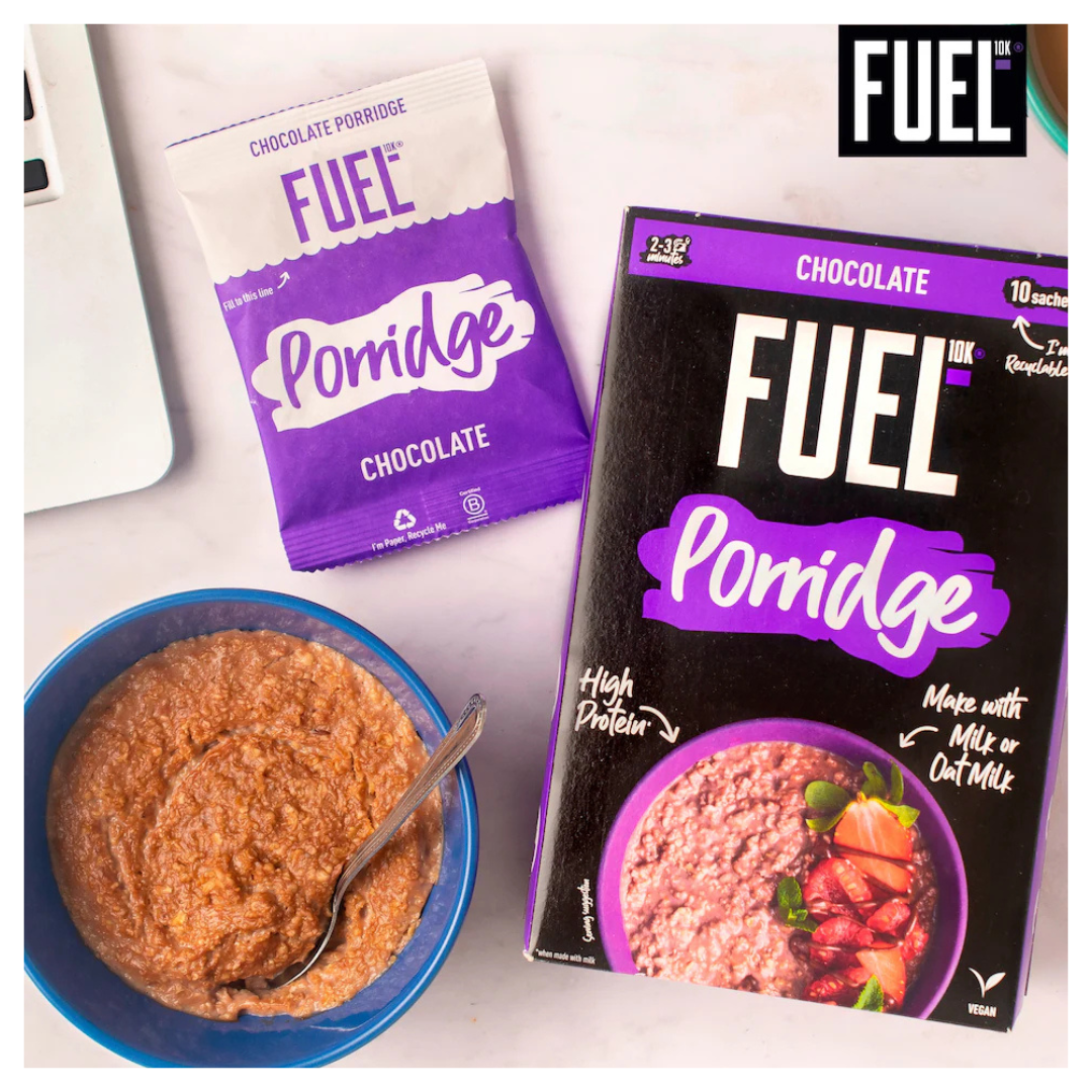 FUEL10K Chocolate Protein Porridge Oat Cereal Sachets 10x36g