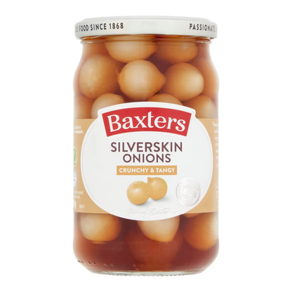 Baxters Crunchy & Tangy Silverskin Onion 440G แบ็กซ์เตอร์ หอมหัวใหญ่กรุบกรอบ รสเปรี้ยวจี๊ด 440 กรัม