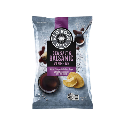 Red Rock Deli Sea Salt & Balsamic Vinegar Potato Chips 165g