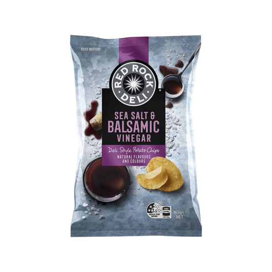 Red Rock Deli Sea Salt & Balsamic Vinegar Potato Chips 165g