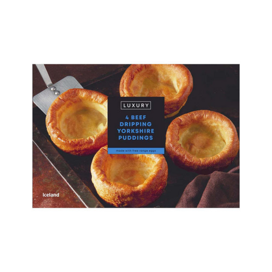 Iceland Luxury 4 Beef Dripping Yorkshire Puddings 160g