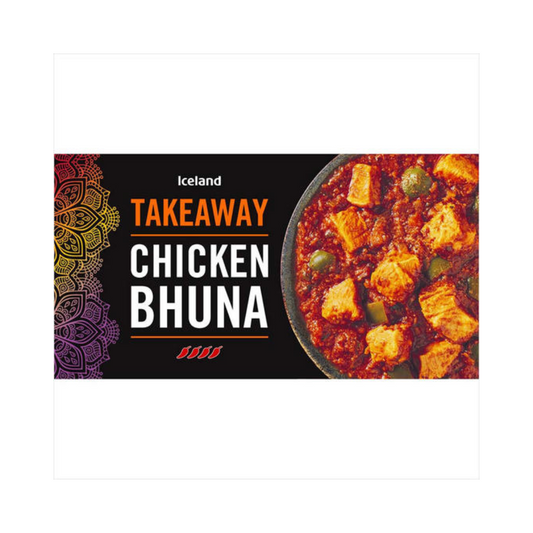 Iceland Chicken Bhuna 375g ไอซ์แลนด์ อกไก่ปรุงสุกในหัวหอมเครื่องเทศเผ็ด และ ซอสแกงกะหรี่มะเขือเทศ 375 กรัม