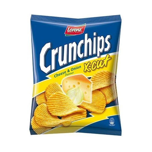 Lorenz X-Cut Crunchips Cheese & Onion Crisps 85g