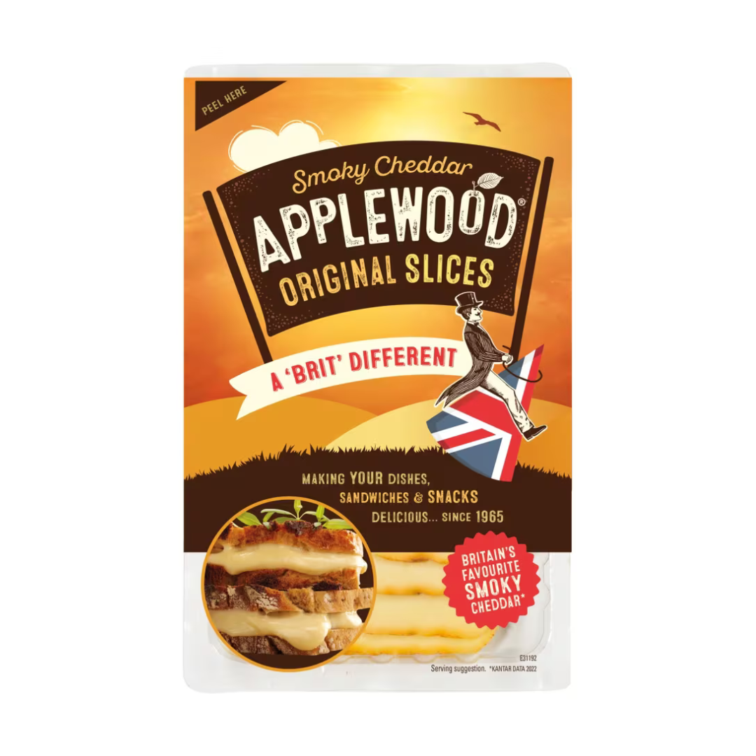 Applewood Original Smoky Cheddar Cheese Slices 160g