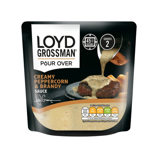 Loyd Grossman Pour Over Creamy Peppercorn & Brandy 170g