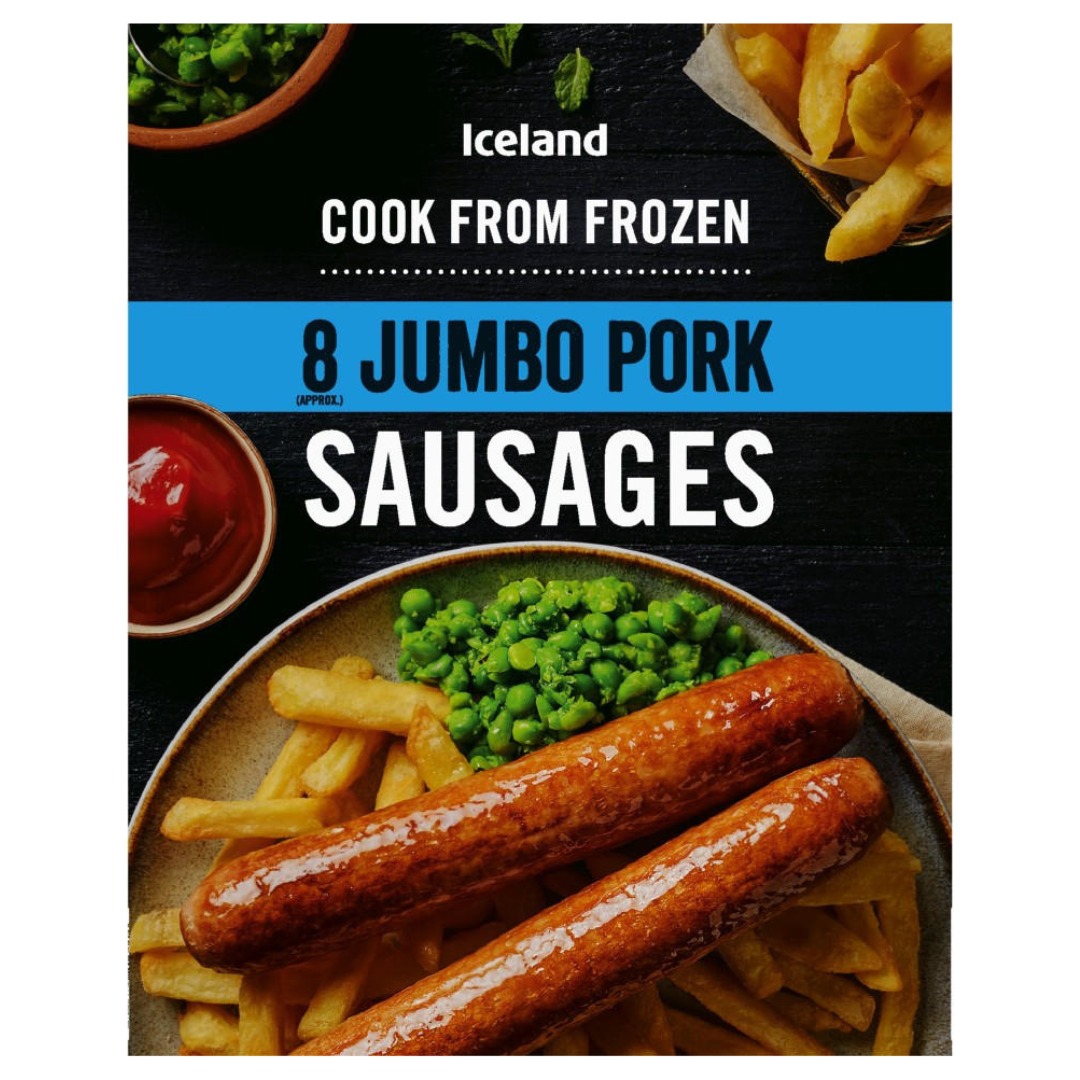 [Best Before 26-Dec-2024 ] Iceland 8pk Jumbo Pork Sausage 800g ไอซ์แลนด์ ไส้กรอกหมูจัมโบ้ 8 แพ็ค 800 กรัม