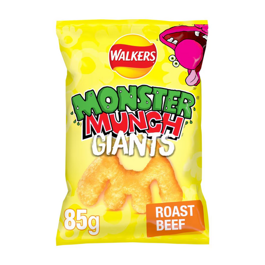 [BestBefore-23Nov2024] Walkers Monster Munch Giants Roast Beef Snacks Crisps 85g วอล์คเกอร์ส มอนสเตอร์ มังช์ ไจแอนท์ โรสต์บีฟ สแน็ค คริสป์ 85 กรัม