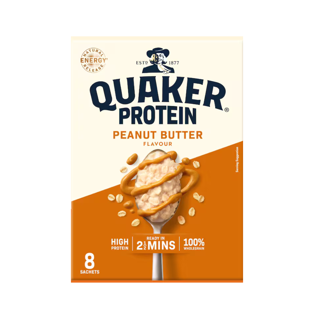 Quaker Protein Oats Peanut Butter 8 Pack 344g