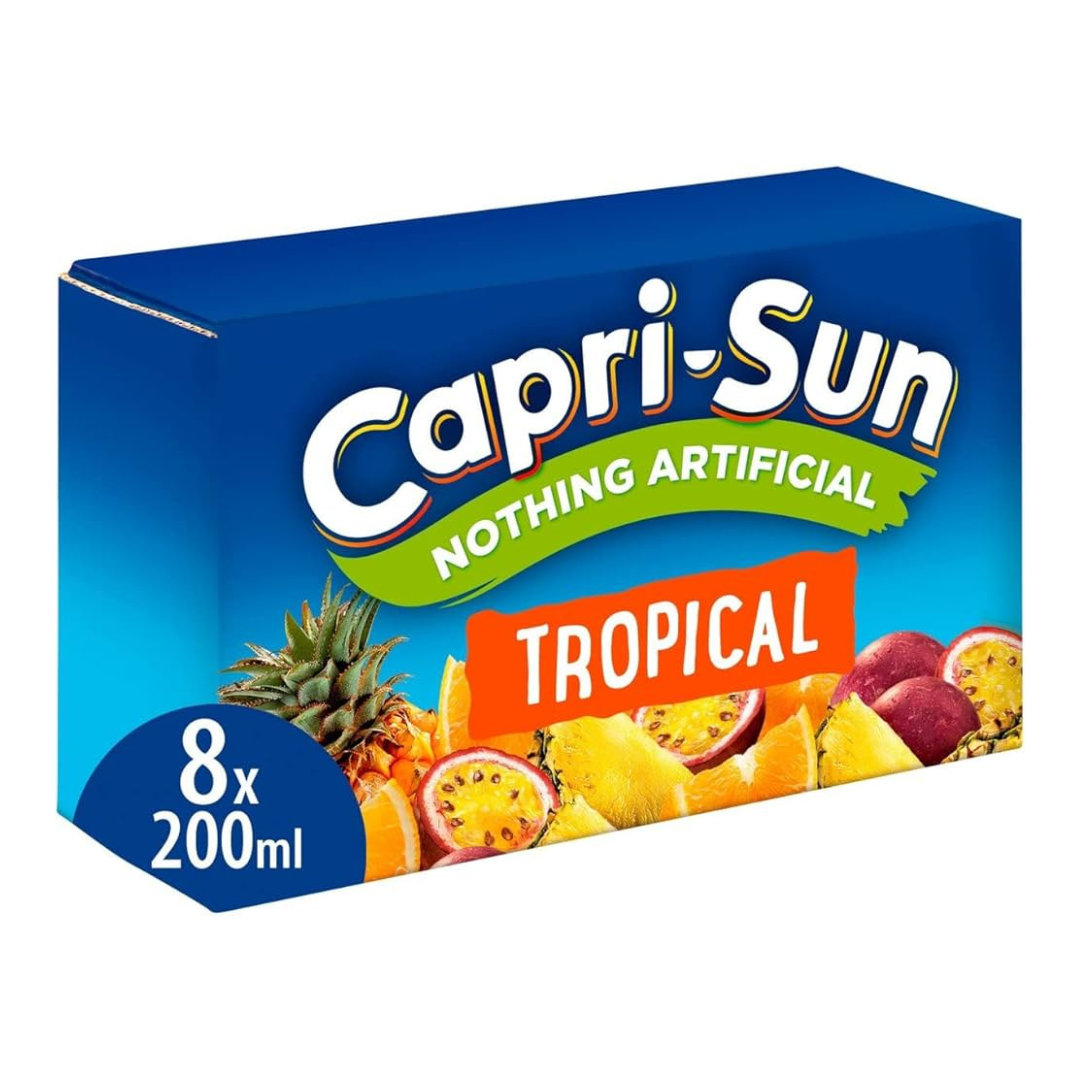 Capri-sun 8pk Tropical Zero Added Sugar 1600ml คาปรี-ซัน ทรอปิคอล 8 ซอง – 1600 มล