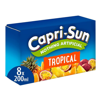 Capri-sun 8pk Tropical Zero Added Sugar 1600ml คาปรี-ซัน ทรอปิคอล 8 ซอง – 1600 มล