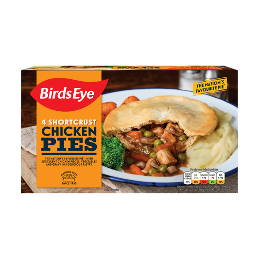 Birds Eye 4 Shortcrust Chicken Pies 620g