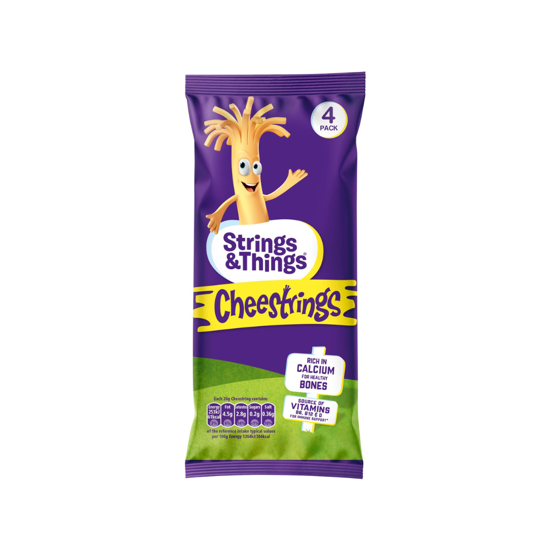 Cheestrings Original Cheese Snacks 4 Pack 80G ชีสสติ๊ก รสออริจินัลชีส 4 แพ็ค 80 กรัม