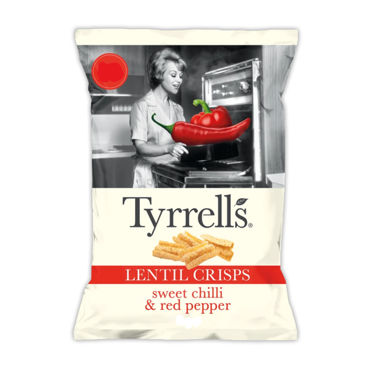 [BestBefore-20Oct2025] Tyrrells Lentil Sweet Chilli and Red Pepper Crisps 24g