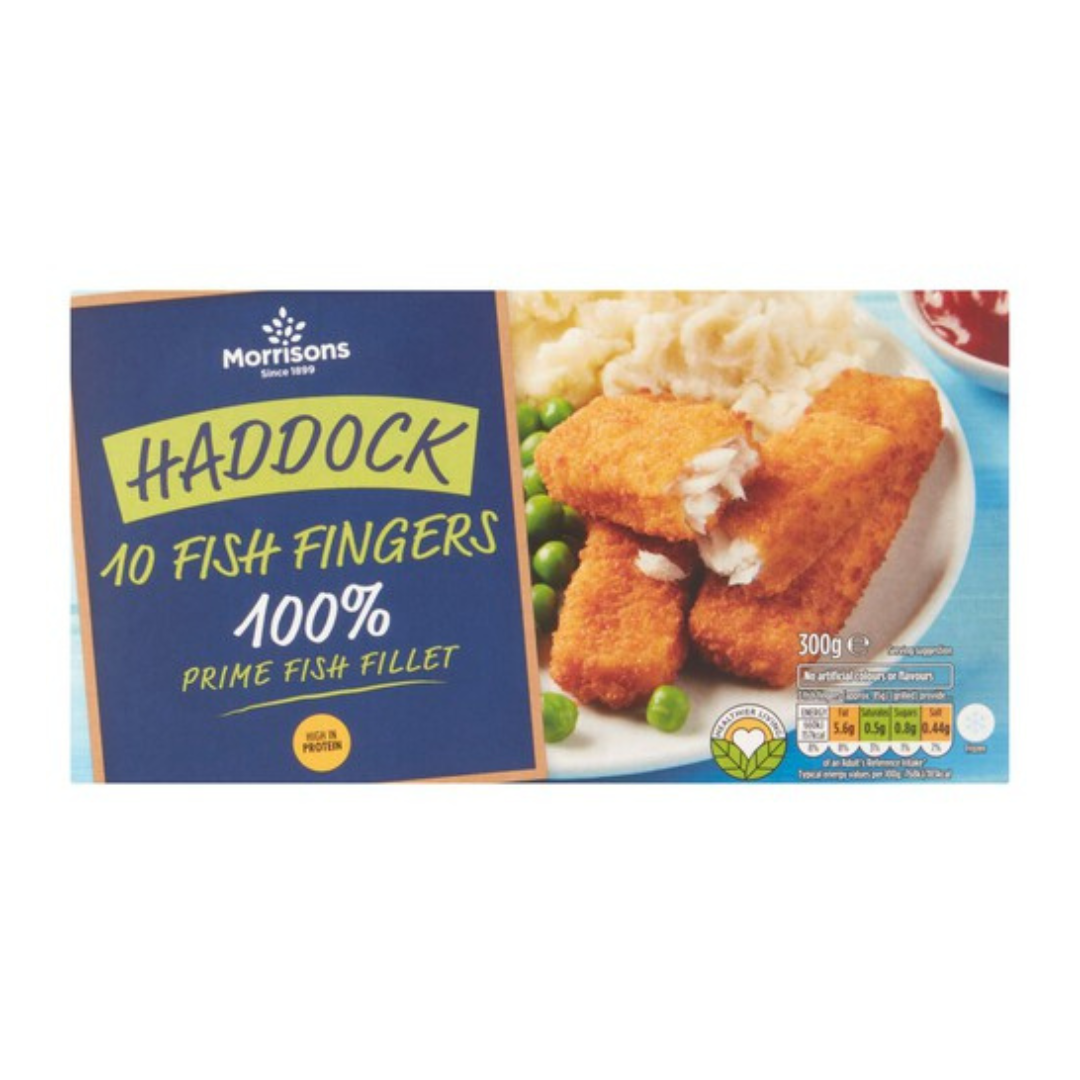 Morrisons 10 Haddock Fish Fingers 300g