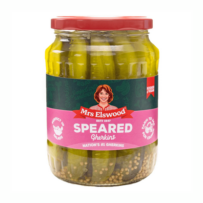 Mrs Elswood Speared Gherkins 670g มิสซิส เอลส์เวลล์ แตงกวาดอง รสหวาน ทรงหอก 670 กรัม